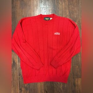 Vintage Dunbrooke Red Coca-Cola Cable Knit Sweater